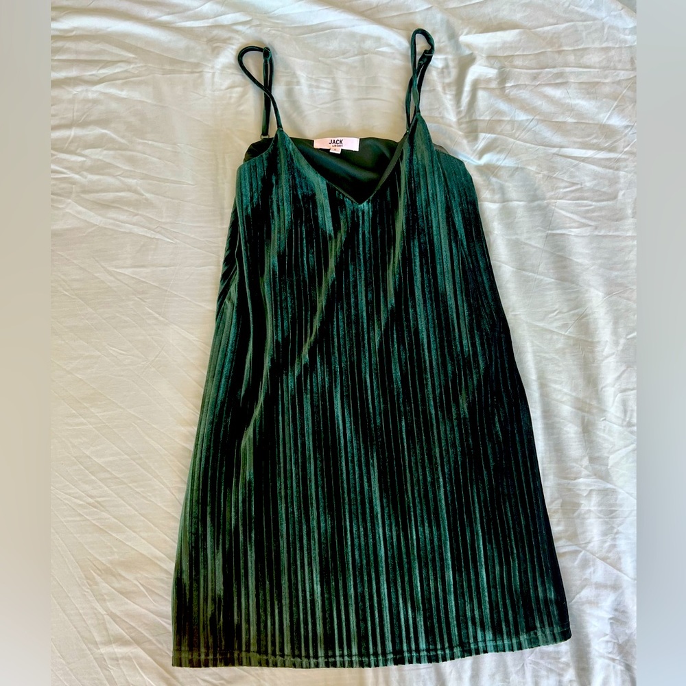 Green velvet dress. Size Small.